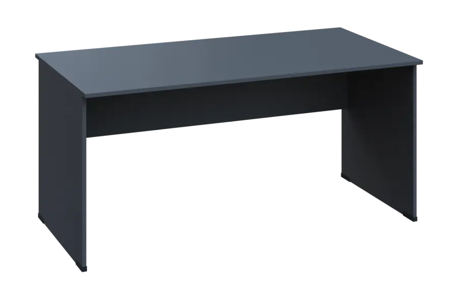 EPL 28 - 16 stůl kancelářský, dřevěná podnož, deska 25 mm, široký 1600 mm, antracit